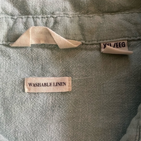 Weatherproof Vintage XXL Collared Shirt with Tie 55% Linen - Picture 4 of 8